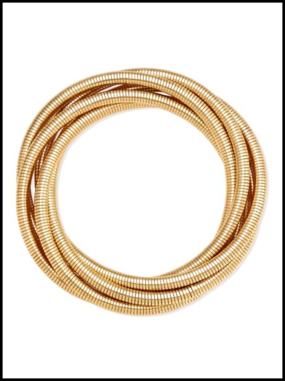 Chunky Gold Bangle Bracelets Non Tarnish Stretch Set Women